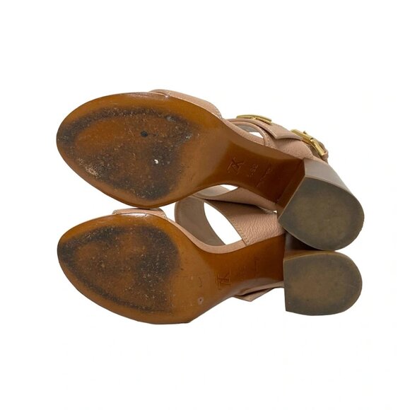 LOUIS VUITTON Horizon Line Sandals - Pink Women's Sandals Leather 620-082025 - Picture 6 of 8